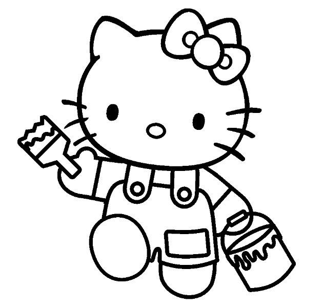 Tổng hợp 50+ tranh tô màu Hello Kitty đáng yêu cho bé