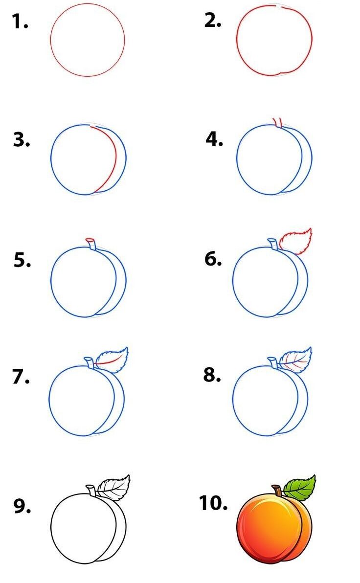 Bộ sưu tập hình vẽ các loại quả siêu đơn giản cho bé